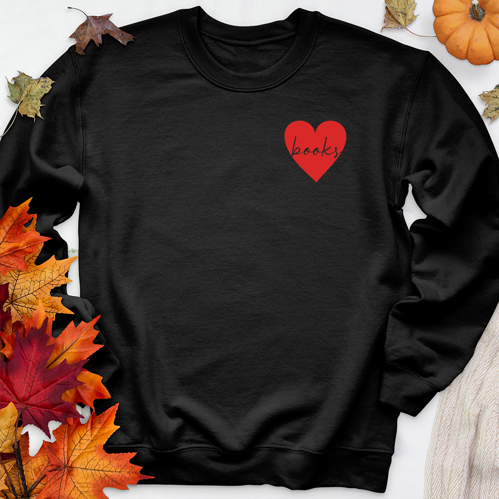 books heart premium crewneck sweatshirt