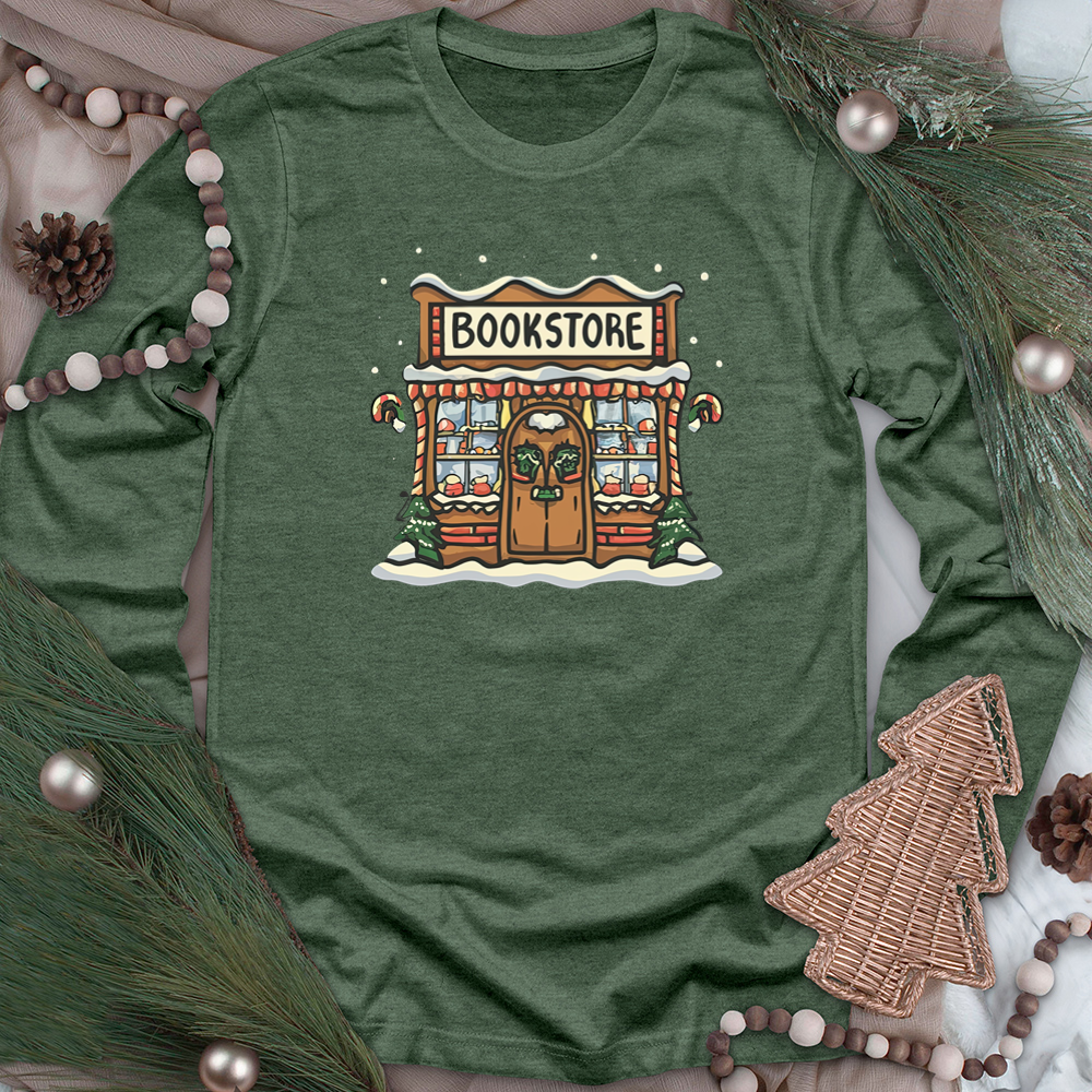 holiday bookstore unisex long sleeve tee