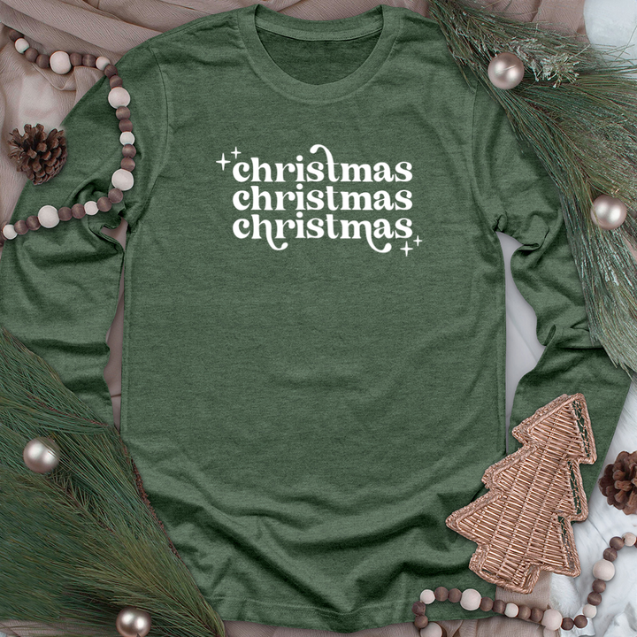 white christmas christmas christmas unisex long sleeve tee