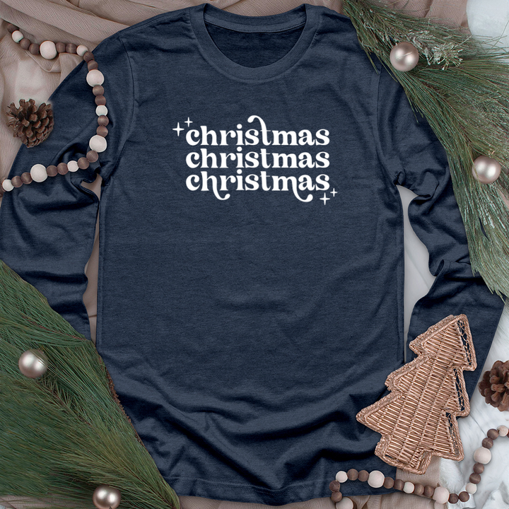 white christmas christmas christmas unisex long sleeve tee