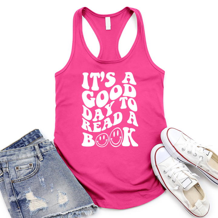 good day to read women's racerback tank top