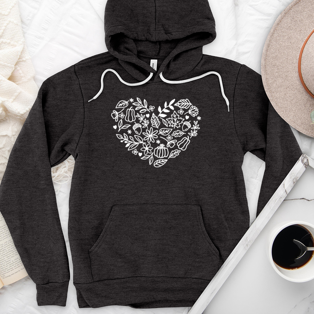 fall heart premium hoodie sweatshirt