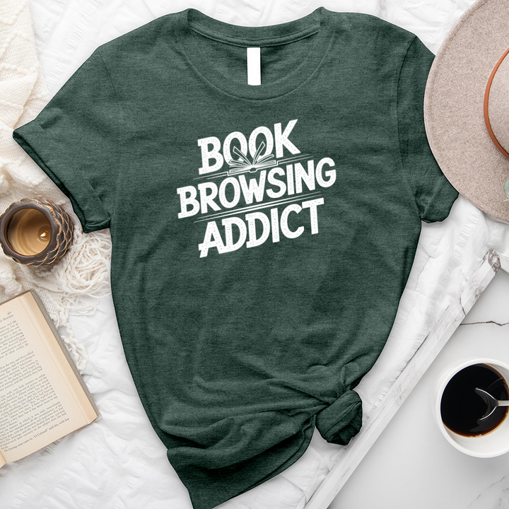 book browsing addict unisex tee