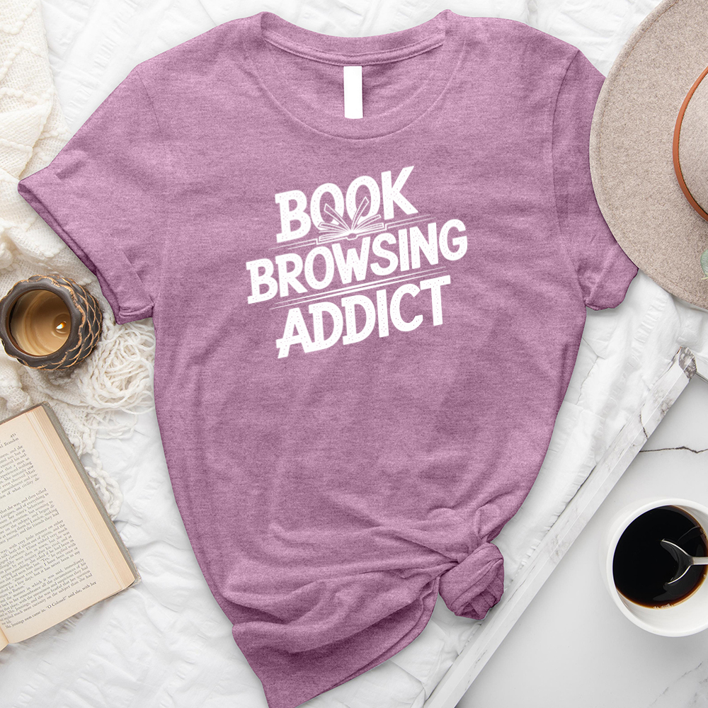 book browsing addict unisex tee