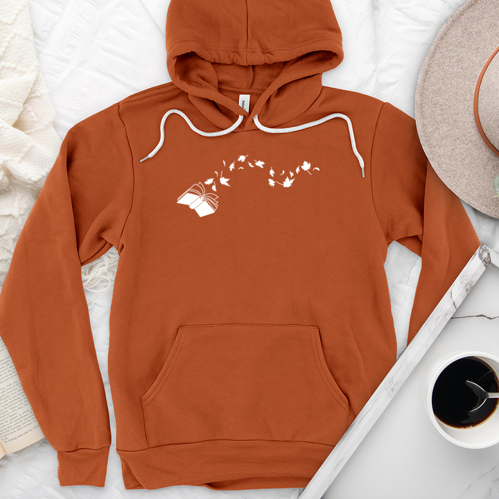 book leaves premium hoodie sweatshirt