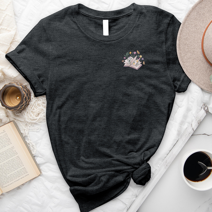 pocket beautiful book unisex tee