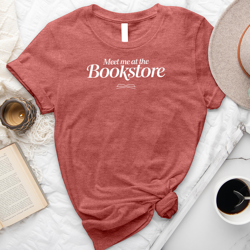 meet me at the bookstore unisex tee