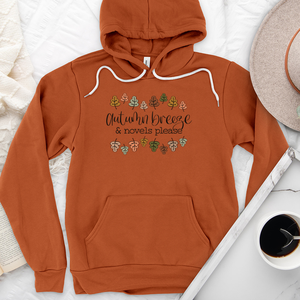 autumn breeze and novels please premium hoodie sweatshirt