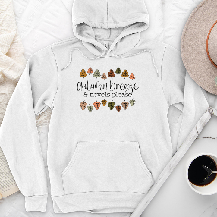 autumn breeze and novels please premium hoodie sweatshirt