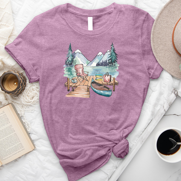 reading at the lake unisex tee