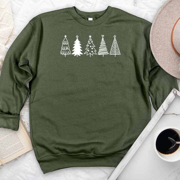 line of trees premium crewneck sweatshirt