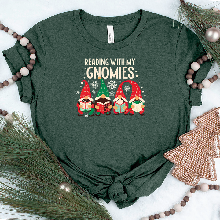 reading with my gnomies unisex tee