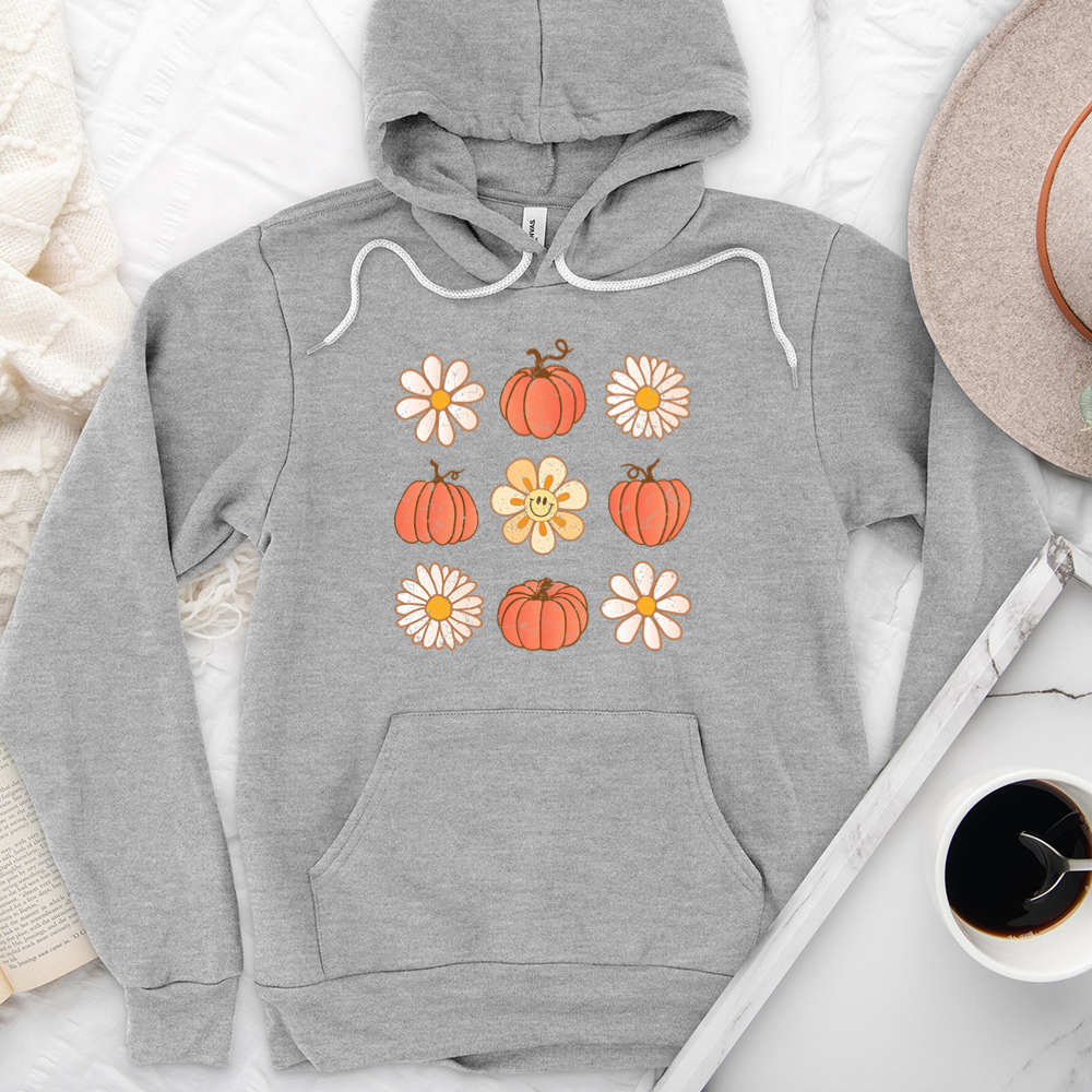 flower pumpkins premium hoodie sweatshirt