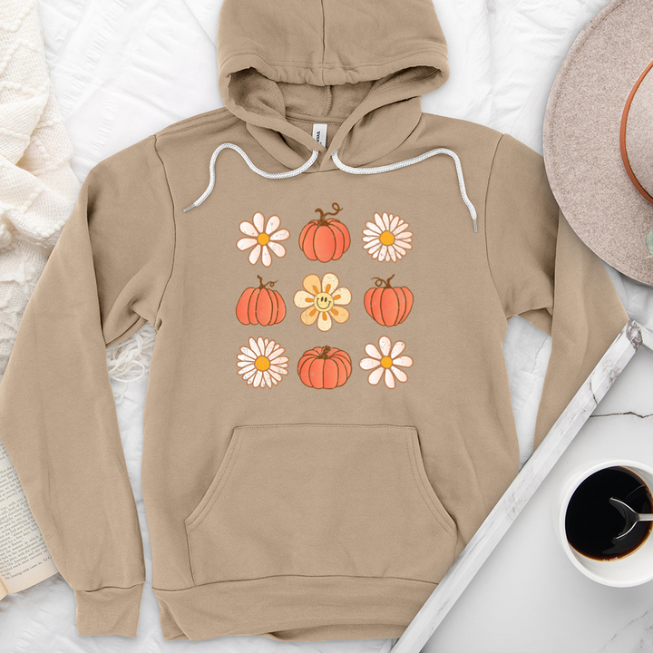 flower pumpkins premium hoodie sweatshirt