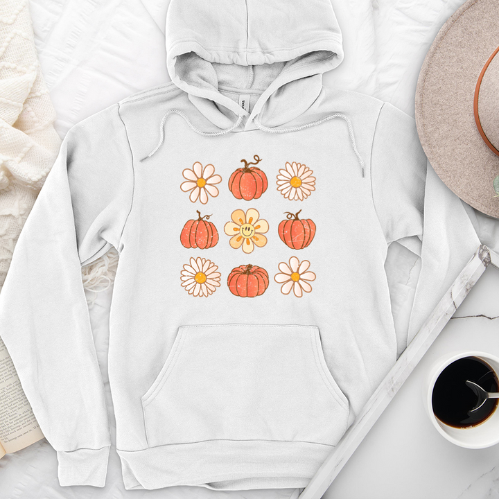 flower pumpkins premium hoodie sweatshirt