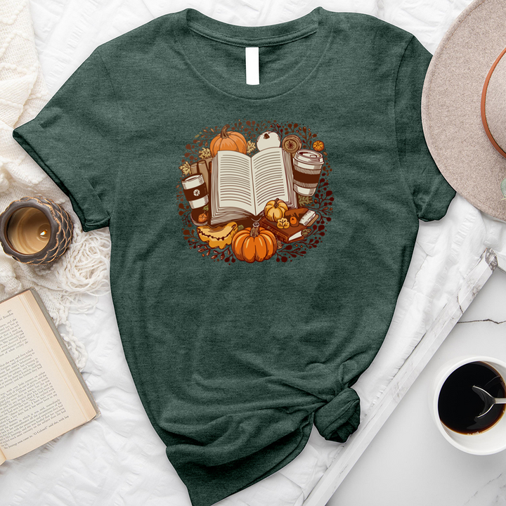 autumn reading unisex tee