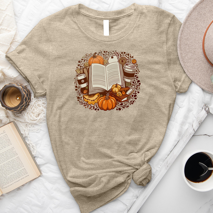 autumn reading unisex tee