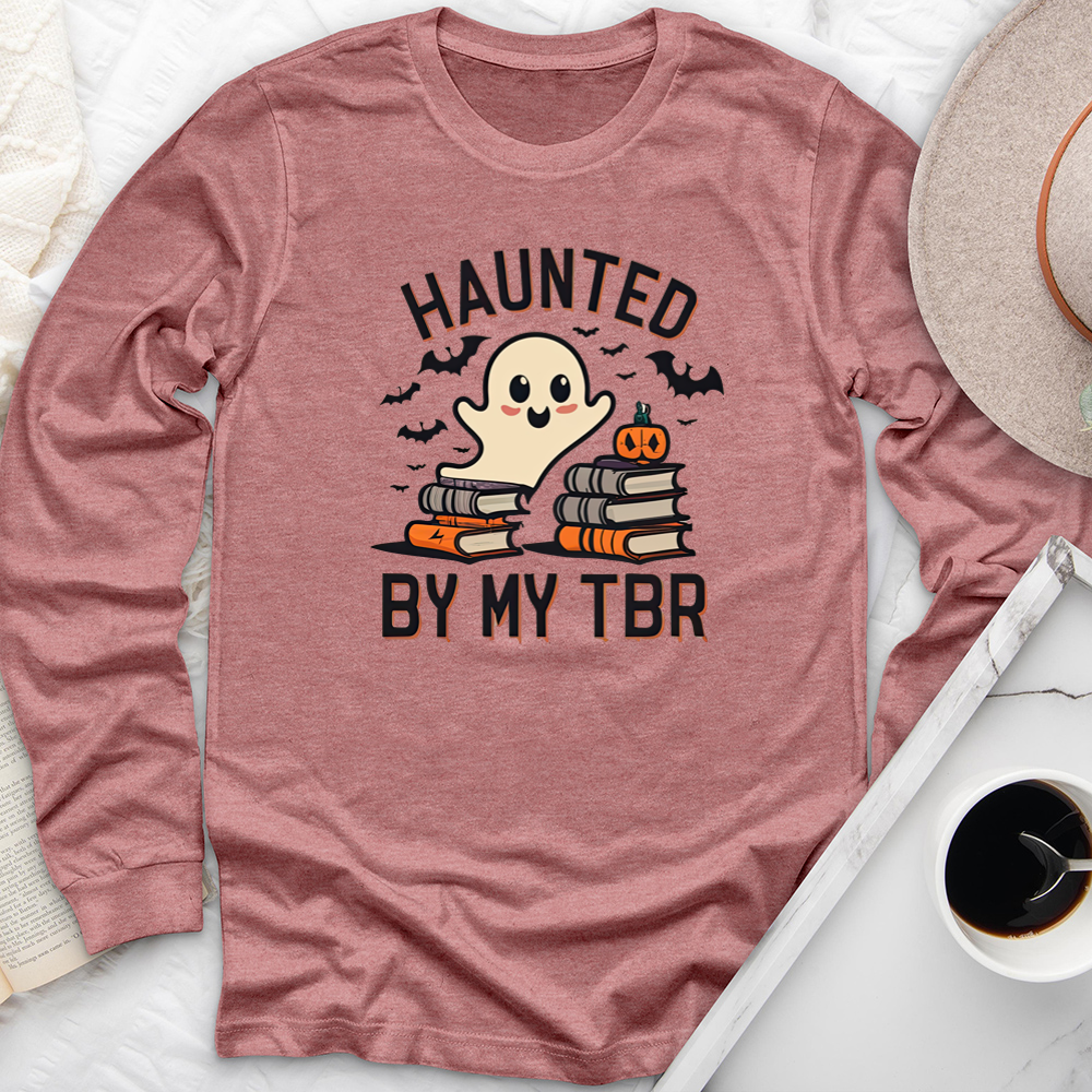 haunted by my TBR unisex long sleeve tee