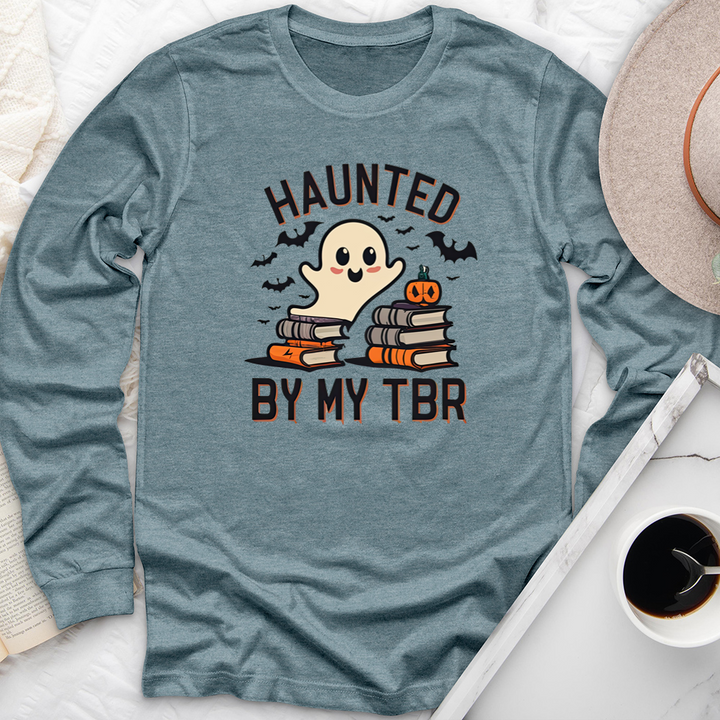 haunted by my TBR unisex long sleeve tee