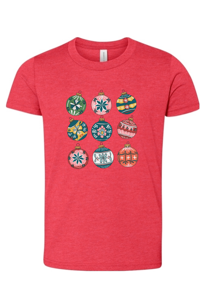 christmas ornaments youth tee