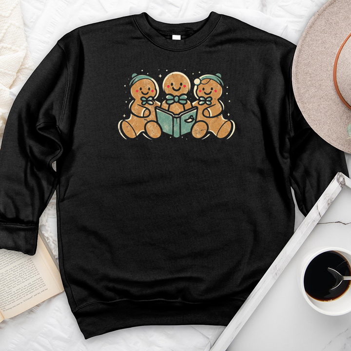 gingerbread men reading premium crewneck sweatshirt