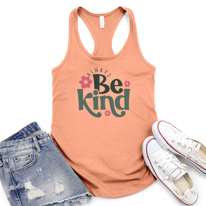 always be kind women's racerback tank top