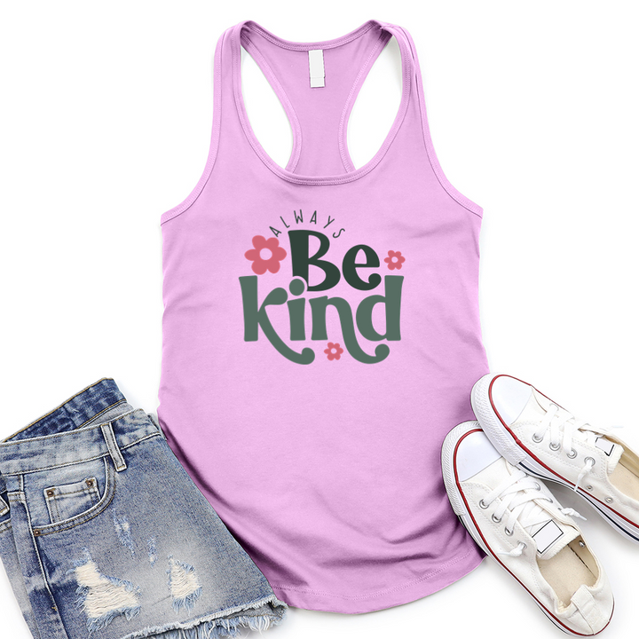 always be kind women's racerback tank top