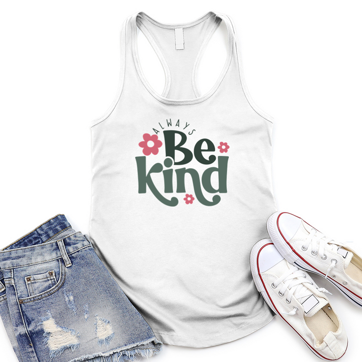 always be kind women's racerback tank top