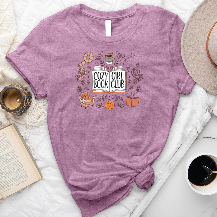 cozy girl book club unisex tee