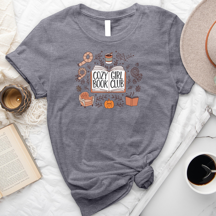 cozy girl book club unisex tee