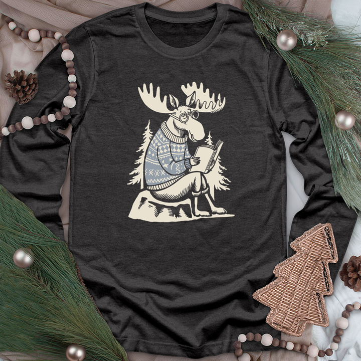 reading moose unisex long sleeve tee