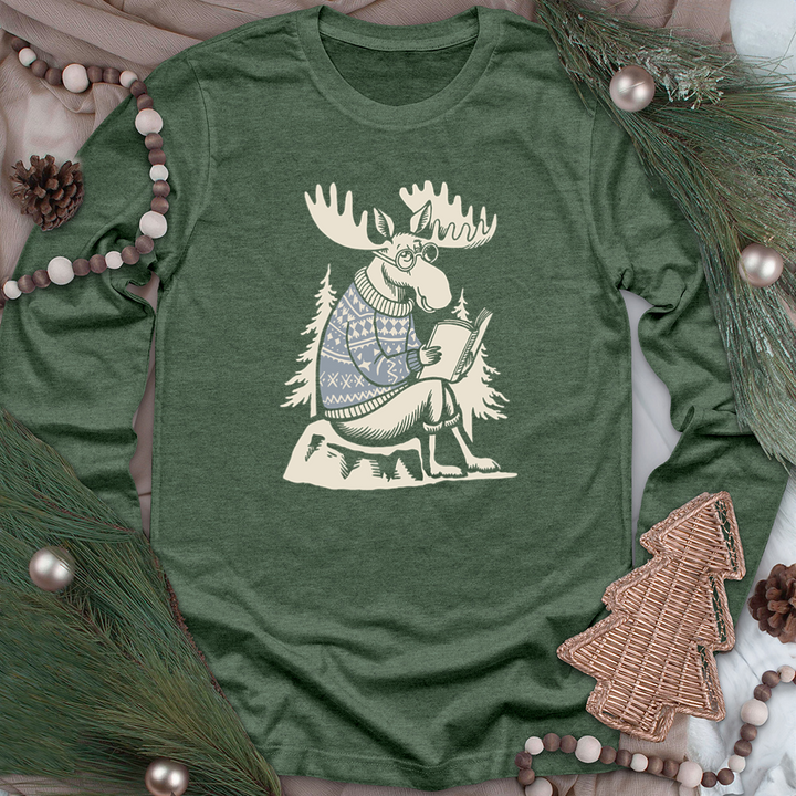 reading moose unisex long sleeve tee