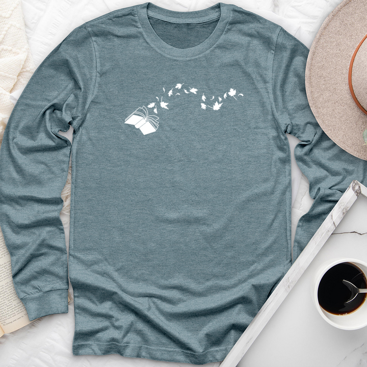 book leaves long sleeve unisex tee