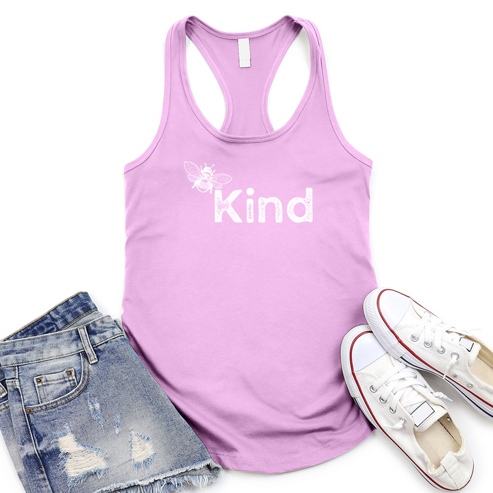 bee kind women's racerback tank top