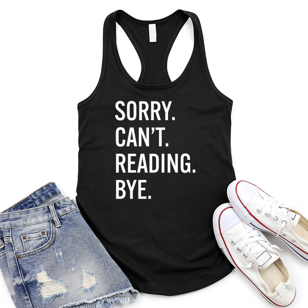 can't reading bye women's racerback tank top