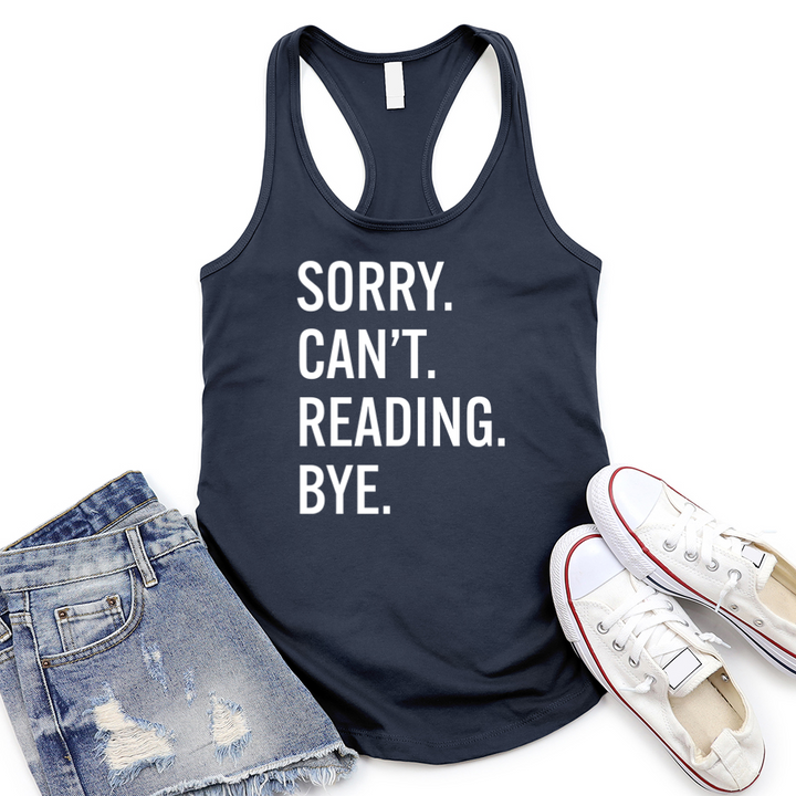 can't reading bye women's racerback tank top