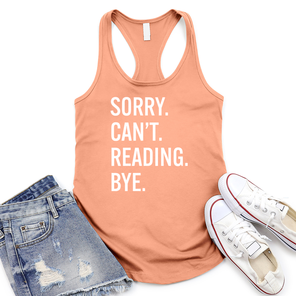 can't reading bye women's racerback tank top