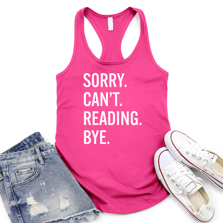 can't reading bye women's racerback tank top