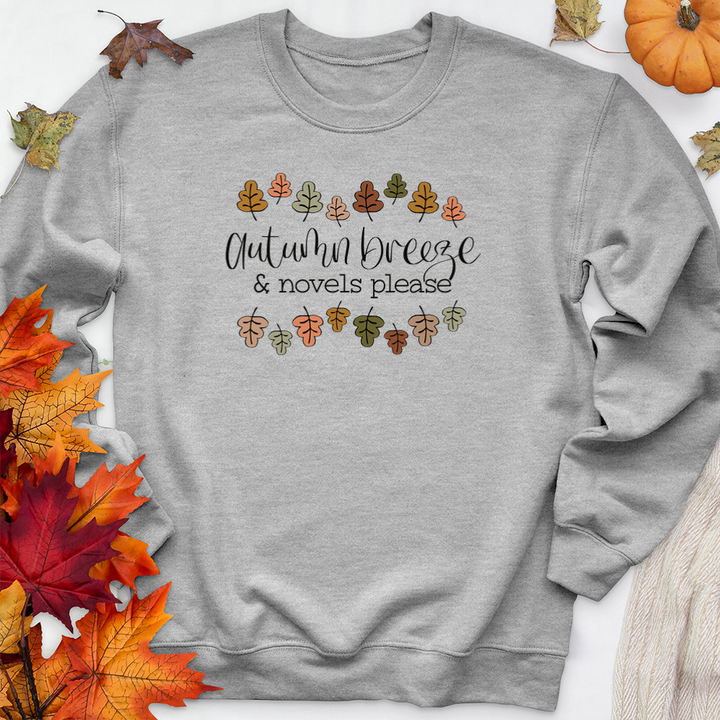 autumn breeze and novels please premium crewneck sweatshirt