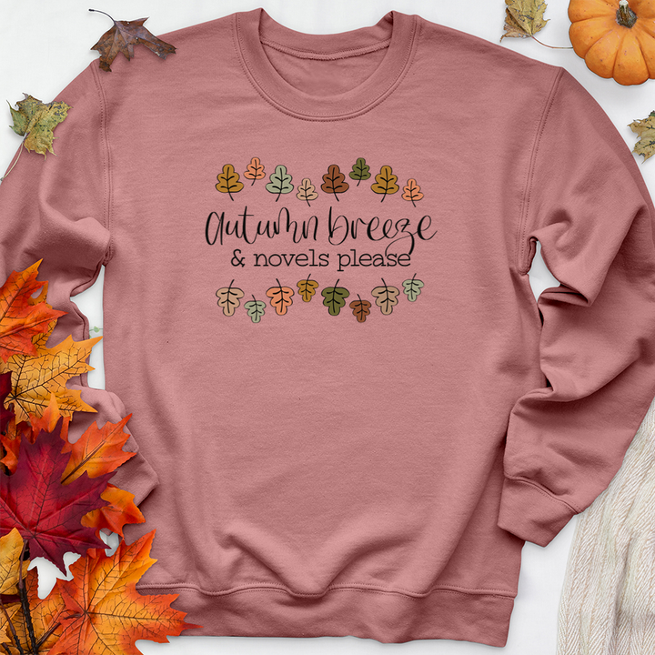 autumn breeze and novels please premium crewneck sweatshirt