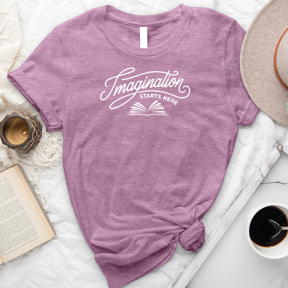 imagination starts here unisex tee