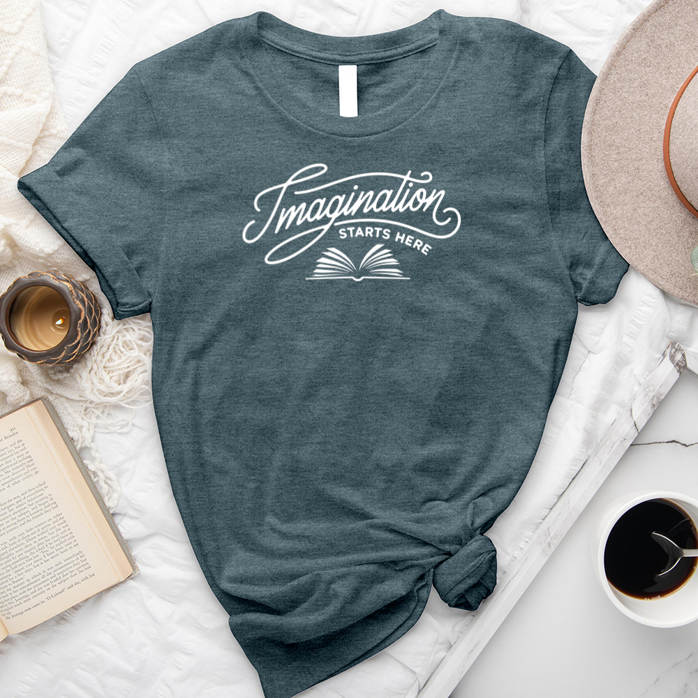 imagination starts here unisex tee