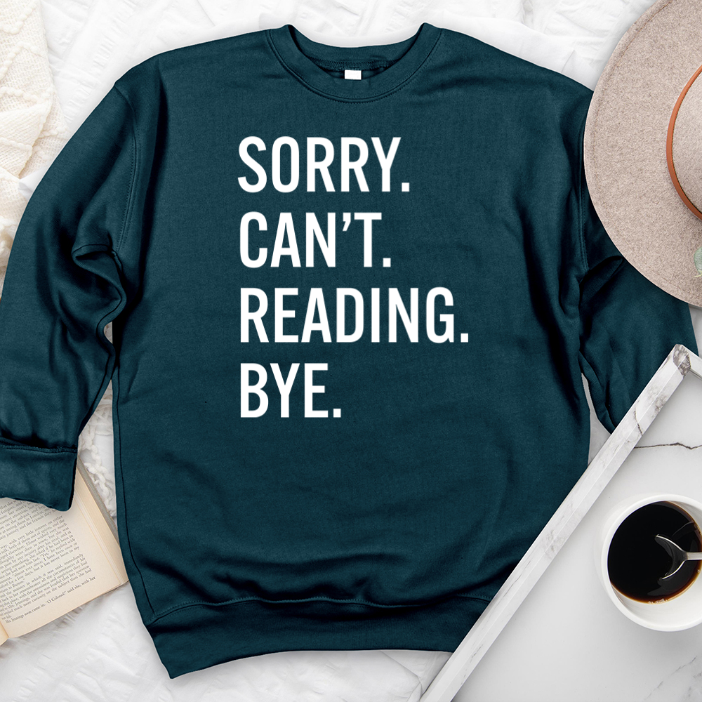 reading bye premium crewneck sweatshirt