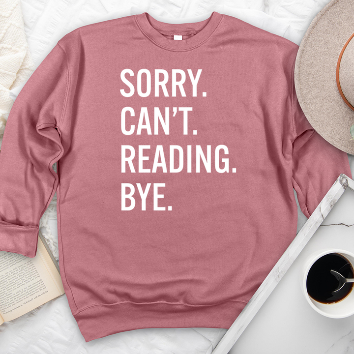 reading bye premium crewneck sweatshirt