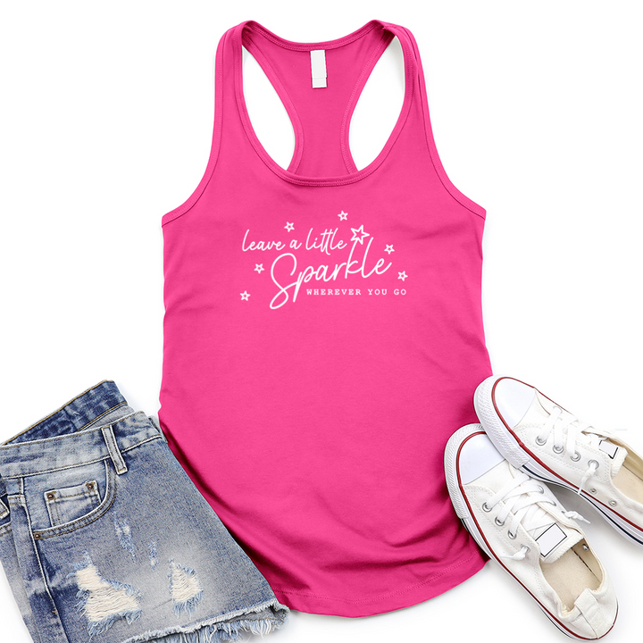 leave a little sparkle women's racerback tank top