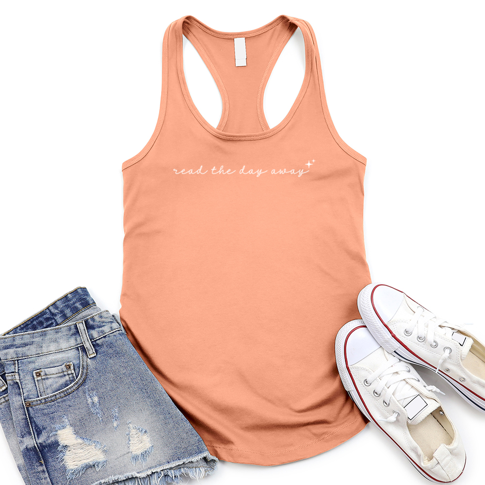 read the day away women's racerback tank top