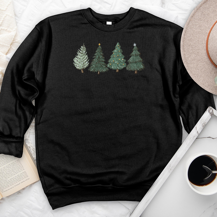 colorful trees premium crewneck sweatshirt