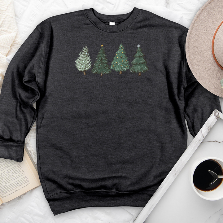 colorful trees premium crewneck sweatshirt