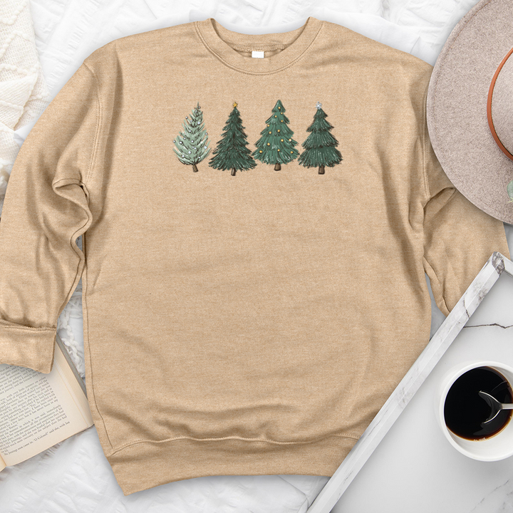 colorful trees premium crewneck sweatshirt