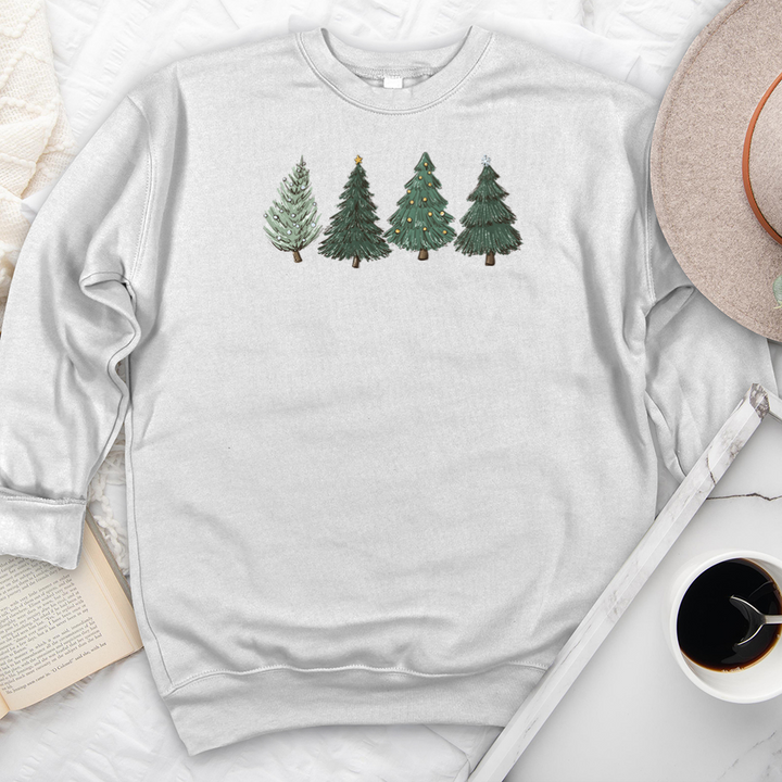 colorful trees premium crewneck sweatshirt